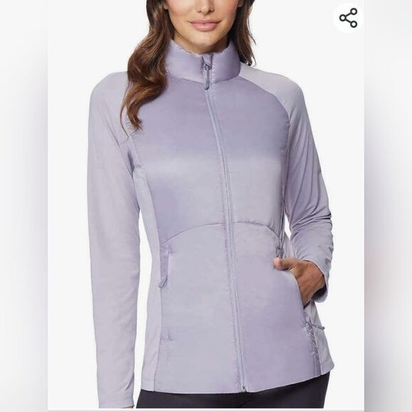 NWT 32 Degrees Cool M Ladies' Mixed Media Lightweight Jacket Minimal LAVENDER - Picture 1 of 11